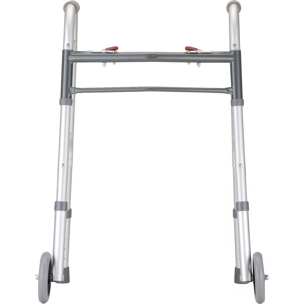 4090PW5 Folding Walker with 5 inch Wheels Front